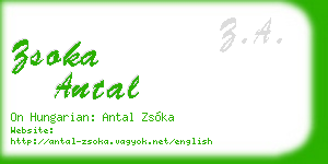 zsoka antal business card